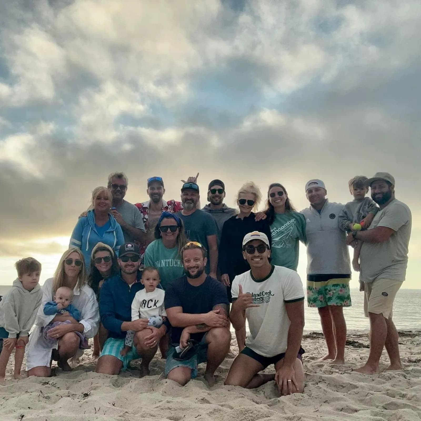 Family on the beach in Cape Cod